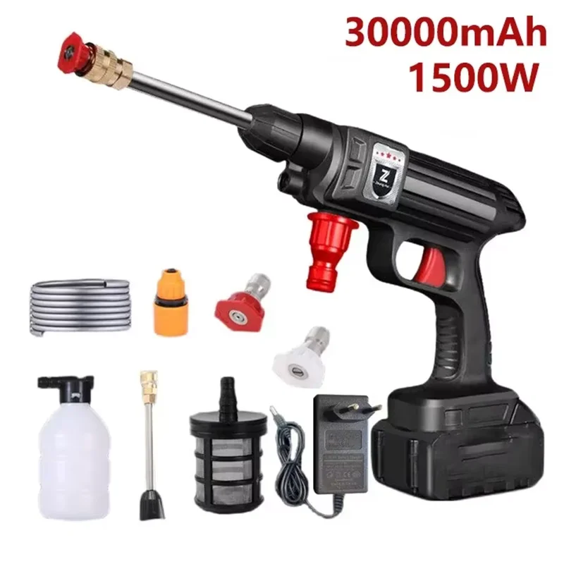 30Bar Cordless High Pressure Car Wash Gun 20000mAh Foam Water Gun Gun Spray Spray for Car Home Garden Clean