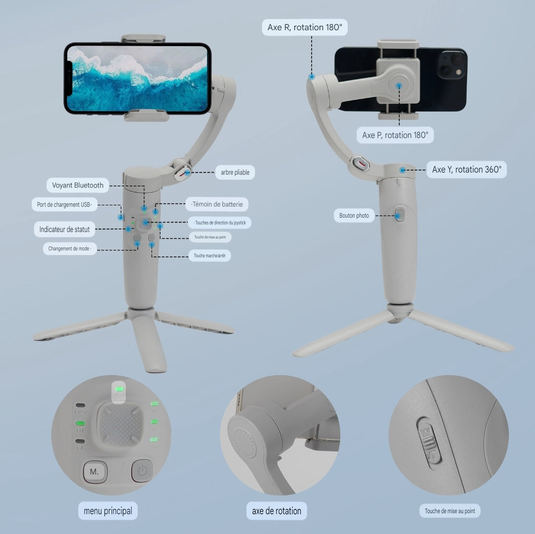 Stabilisateur intelligent pour téléphone